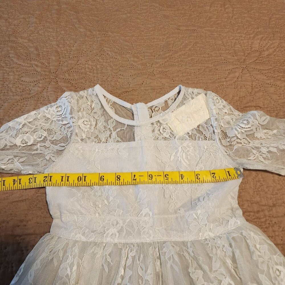 Trish Scully Child lace dress sz 6 Elegant Delicate Flower Girl Wedding - Picture 12 of 14